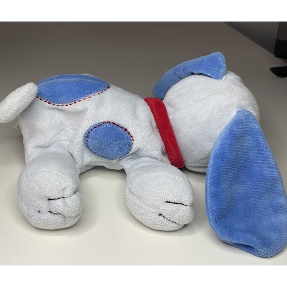 Carters Just One Year Blue Puppy Dog Plush 8” Spots Red Collar Floppy *FLAW* - Picture 2 of 13